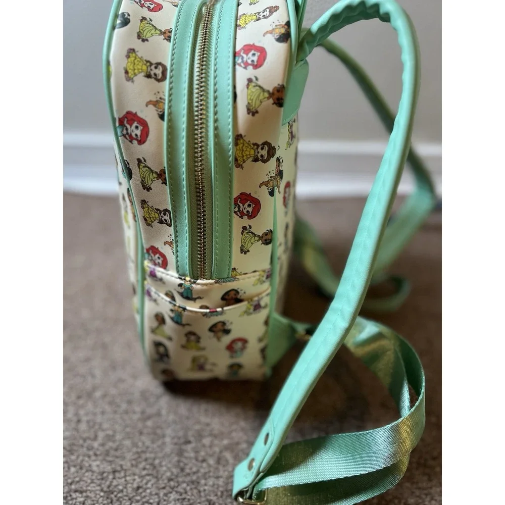 Loungefly Disney Princess Chibi Mini Backpack Cream Mint Green Good - Picture 7 of 12